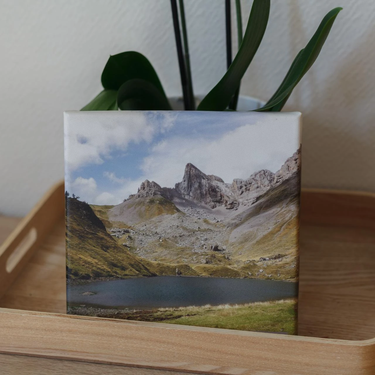 Foto em tela Lago de Lhurs - 20x20 cm - Criação única - Muito bom estado – photo 2